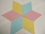 This 6 point star was created by using our diamond shapes.  You can also use the diamond shapes to make baby blocks or tumbling blocks, 