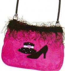 This is a creative idea for using the purse and shoe applique as an embellishment on a purse or tote.