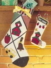 Use your favorite appliques to embellish Christmas Stockings