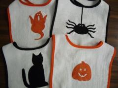 Bib ideas for Halloween sewn by Carol Murphy Sept. 2009