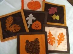 Fall hot pads/potholder ideas sewn by Carol Murphy, Sept.,2009