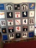 April 2014, Joycelyn created this awesome t-shirt quilt for her son.  I'm sure he loves it.