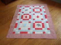 2014, Nov. - Jessica H. made a vintage circus themed quilt. 