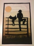 Cowboy Silhouette Applique Quilt