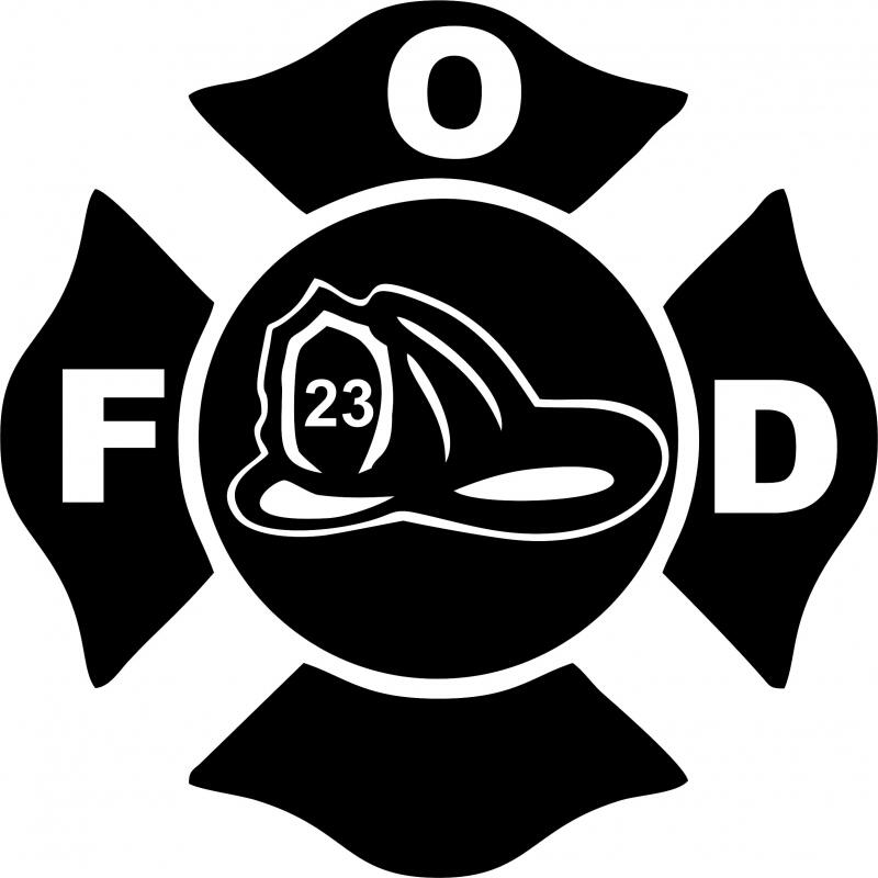 fireman crest symbol laser cut appliques