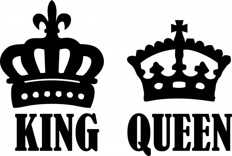 Download King & Queen Set Laser Cut Silhouettes