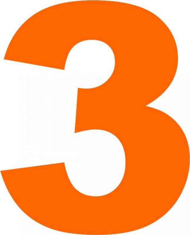 Number "3" Laser Cut Appliques