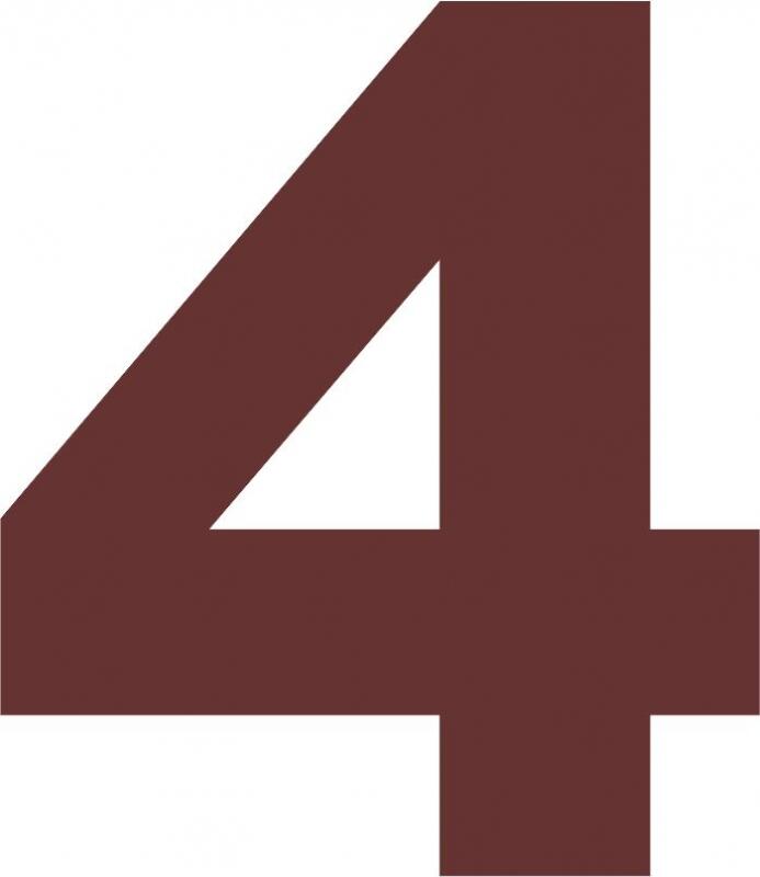 Number "4" Laser Cut Appliques
