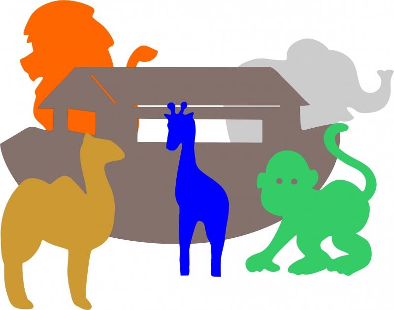 KIT - Noah's Ark with Animals Laser Cut Appliques