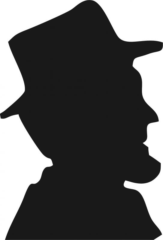 amish man clipart black