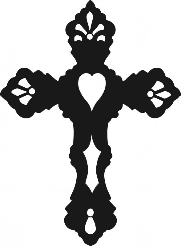 fancy cross silhouette