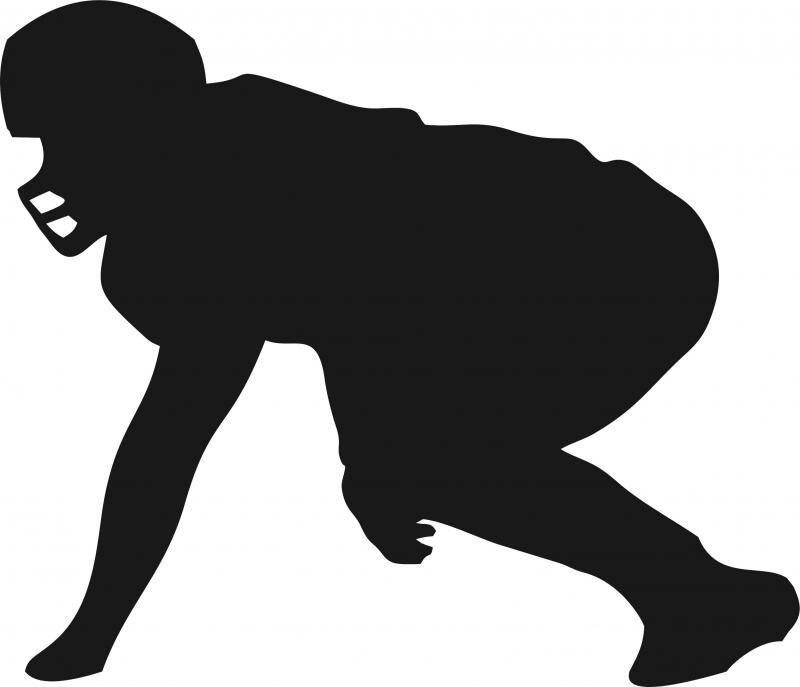 Download Football Lineman Silhouette Laser Cut Appliques