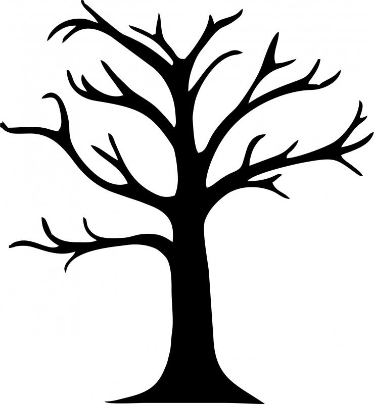 Bare Tree #1 Silhouettes Laser Cut Appliques