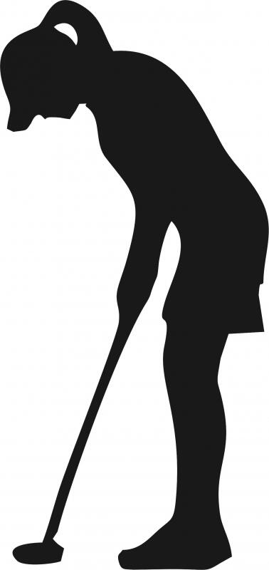 Female Golfer Silhouette Laser Cut Appliques