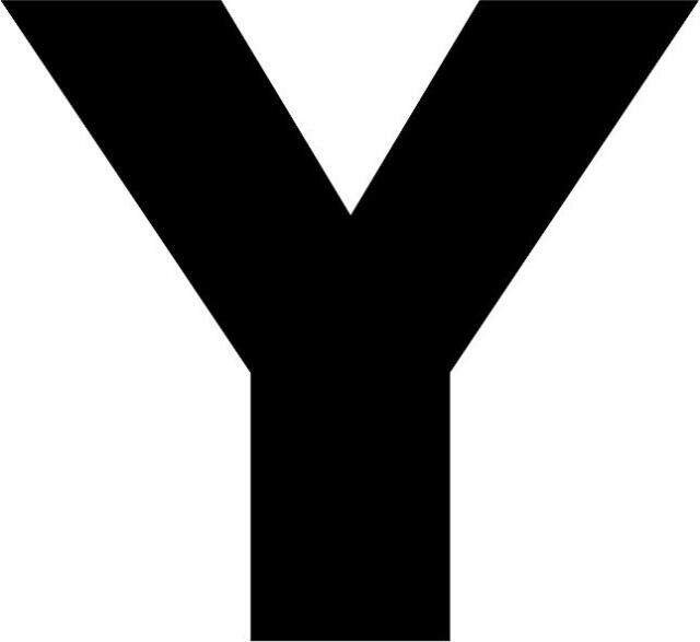 Letter - “Y” Capital Laser Cut Appliques
