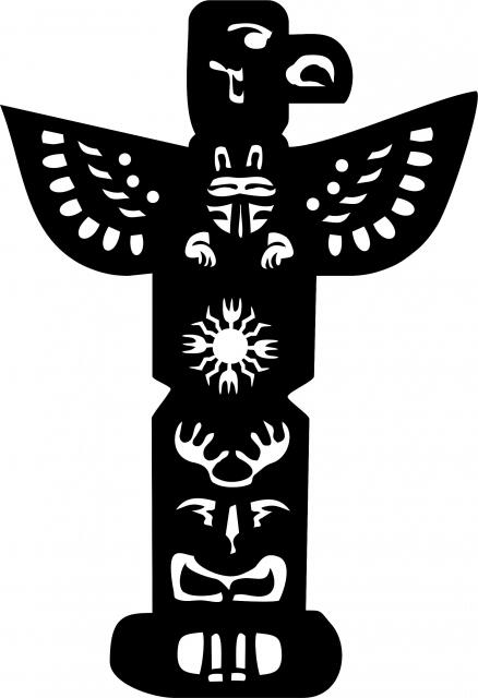 Totem Pole Symbol Laser Cut Appliques