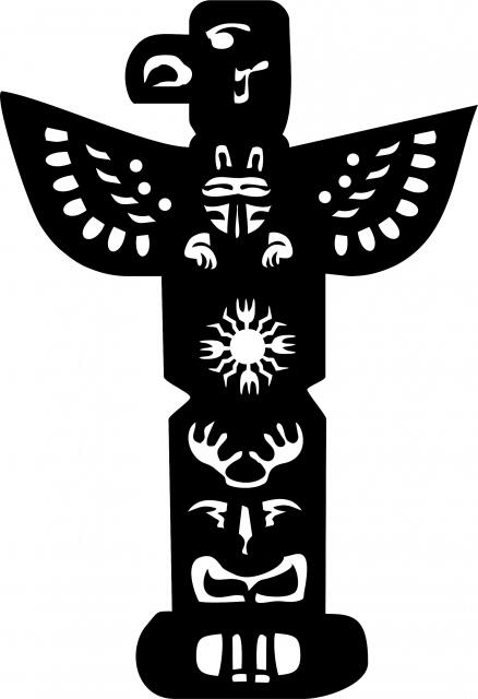 Totem Pole Symbol Laser Cut Appliques