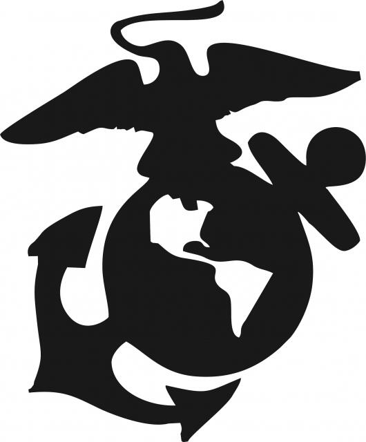 Marine Corp. Symbol Silhouette Lasr Cut Appliques