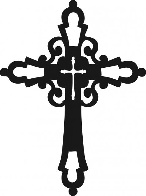 fancy cross silhouette