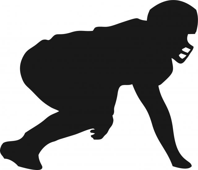 Download Football Lineman Silhouette Laser Cut Appliques